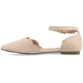 thumbnail image 3 of Journee Womens Lana Buckle Pointed Toe Ballet Flats, Widths Available, 3 of 10