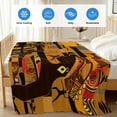 thumbnail image 4 of Black African Women Cooling Blanket,Lightweight Breathable Summer Throw Blanket with Double Sided Cold Effect,Boho Brown Elephant Giraffe Ethnic Picnic Blankets Bed Sheet for Hot Sleepers 30"x40", 4 of 8