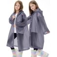 thumbnail image 1 of Lot de 2 Imperméables pour Enfants Réutilisables, Ponchos de Pluie en EVA Manteau de Pluie d'Urgence pour Enfants, 1 of 5