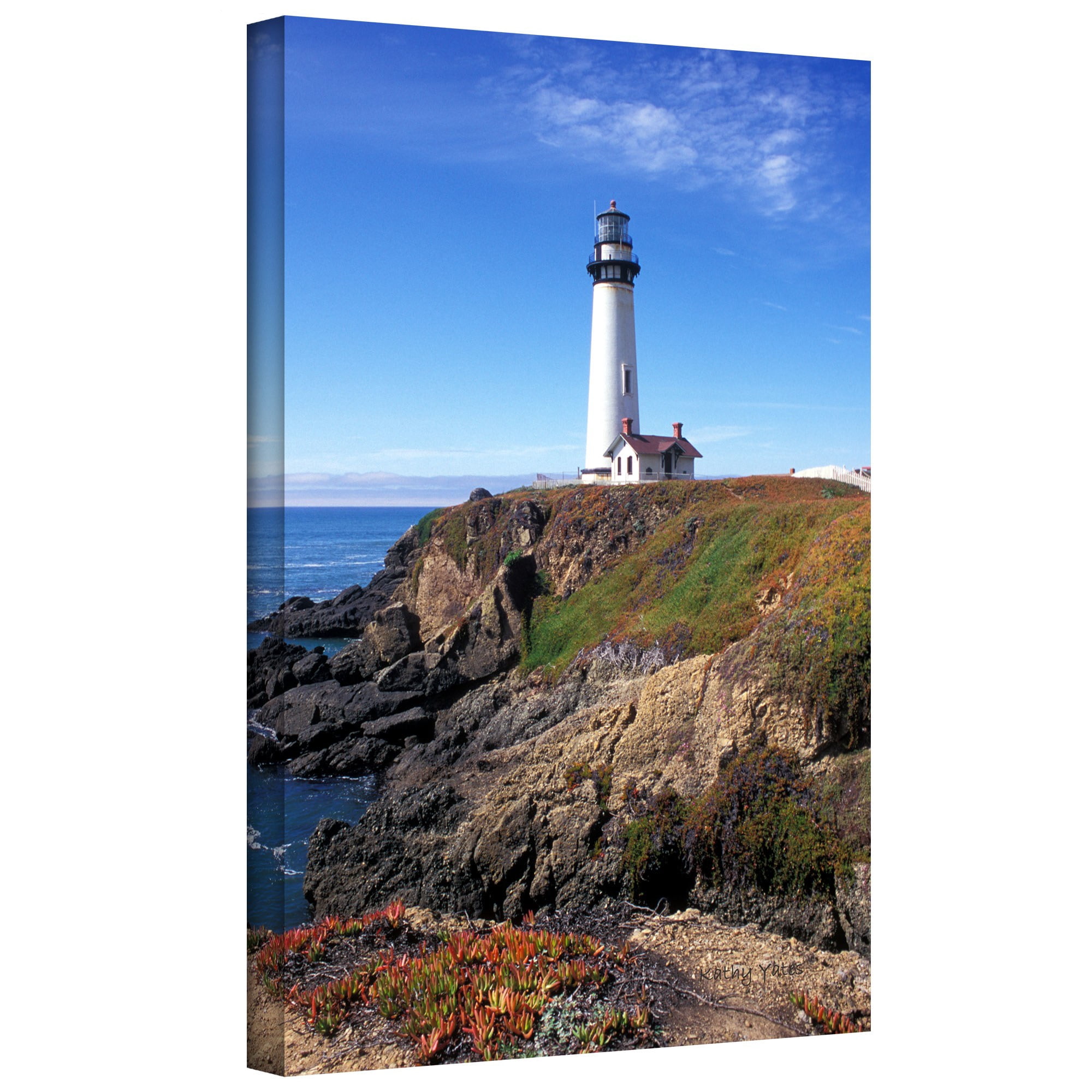 ArtWall Kathy Yates "Pigeon Point Lighthouse 2" Gallery-wrapped Canvas