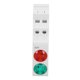 thumbnail image 1 of Lámpara De Carril DIN, 230 V CA CC, Luces Duales Rojas Y Verdes, Luz De Señal De Carril DIN Para Zona Residencial, 1 of 7