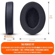 Wicked Cushions Replacement Earpads for ATH M50X M40X M30X Headphones & More | Upgraded Thickness, Enhanced Comfort