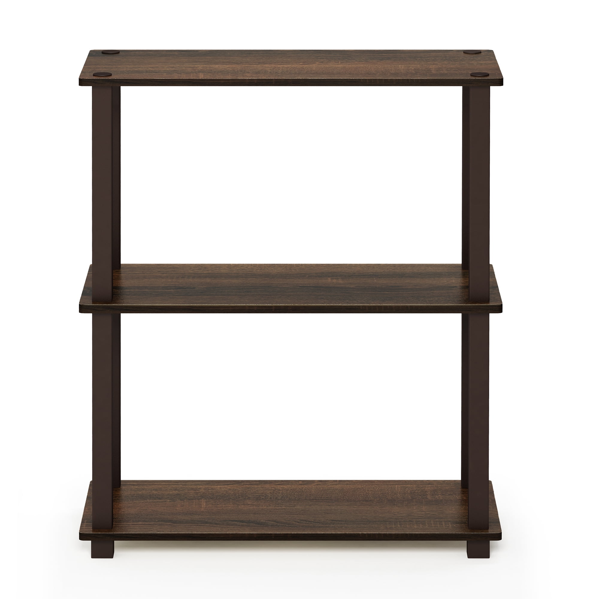Furinno Turn-N-Tube 23.6 W x 11.6 D x 29.5 H 3-Shelf Decorative Shelves, Brown
