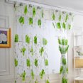 thumbnail image 5 of RRJ 4Pcs Summer Floral Curtains, Ink Large Flower Voile Net Curtains for Door Screen Window, Sheer Gauze Curtain Panel with Twig Pattern for Living Room Bedroom Decor, 5 of 9