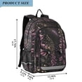 thumbnail image 2 of FORMRS Unisex School Backpack 17" Student Travel Bag with Laptop Compartment, Dark Gothic Floral, 2 of 7