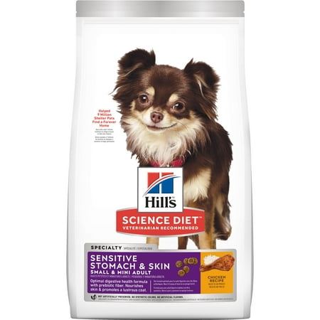 Hill's Science Diet (Spend $20, Get $5) Adult Sensitive Stomach & Skin Small & Mini Chicken Recipe Dry Dog Food, 15 lb bag-See description for rebate (Best Dry Dog Food For Sensitive Stomach And Skin)