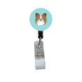 thumbnail image 1 of Dévidoir de Badge Rétractable Papillon Bleu Damier, 1 of 1