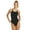 Black, variant on HydroLast Solid Thin Strap One Piece Swimsuit, High Cut, Unpadded, Athletic (Women’s)