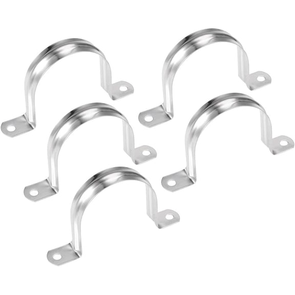 U Shaped Conduit Clamp Saddle Strap Tube Pipe Clip Stainless Steel M60 5Pcs