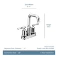 thumbnail image 1 of Moen Gibson Chrome Two-Handle Centerset High Arc Modern Bathroom Faucet With Drain Assembly 6150, 1 of 8