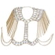 thumbnail image 5 of Collar de cadena del cuerpo jinwen Borla Arnés Cintura Bikini dorado, 5 of 8