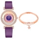 thumbnail image 2 of Pulseras para mujer, regalos para mujer LINJIE Reloj de cuarzo de moda para mujer Reloj con correa de cuero Reloj analógico Conjunto Reloj de aleación, 2 of 5