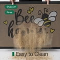 thumbnail image 6 of Frabe Outdoor Welcome Door Mat, Low Profile Entrance Rug with Bee Happy Design, Durable Non-Slip Easy Clean Dirt Trapper for Back Door Entryway Porch Garage, Brown 32"x47", 6 of 10