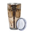 thumbnail image 2 of Salouo Vintage Dragonfly Artwork Print 20oz Tumbler with Lid,Stainless Steel Vacuum Insulated Tumbler Durable Insulated Coffee Mug Thermal Cup with Splash Proof Sliding Lid-Straw Three-piece Set, 2 of 8