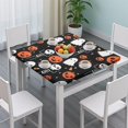 thumbnail image 3 of Halloween Pumpkin Skull Pattern Square Fitted Tablecloth with Elastic Edge,Square Table Cover,Washable Elastic Table Cover for Home Kitchen Party Decor 36"x36", 3 of 6