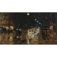 thumbnail image 2 of Lesser Ury 24x15 Gold Ornate Framed and Double Matted Museum Art Print Titled - Rainy Street, 2 of 4