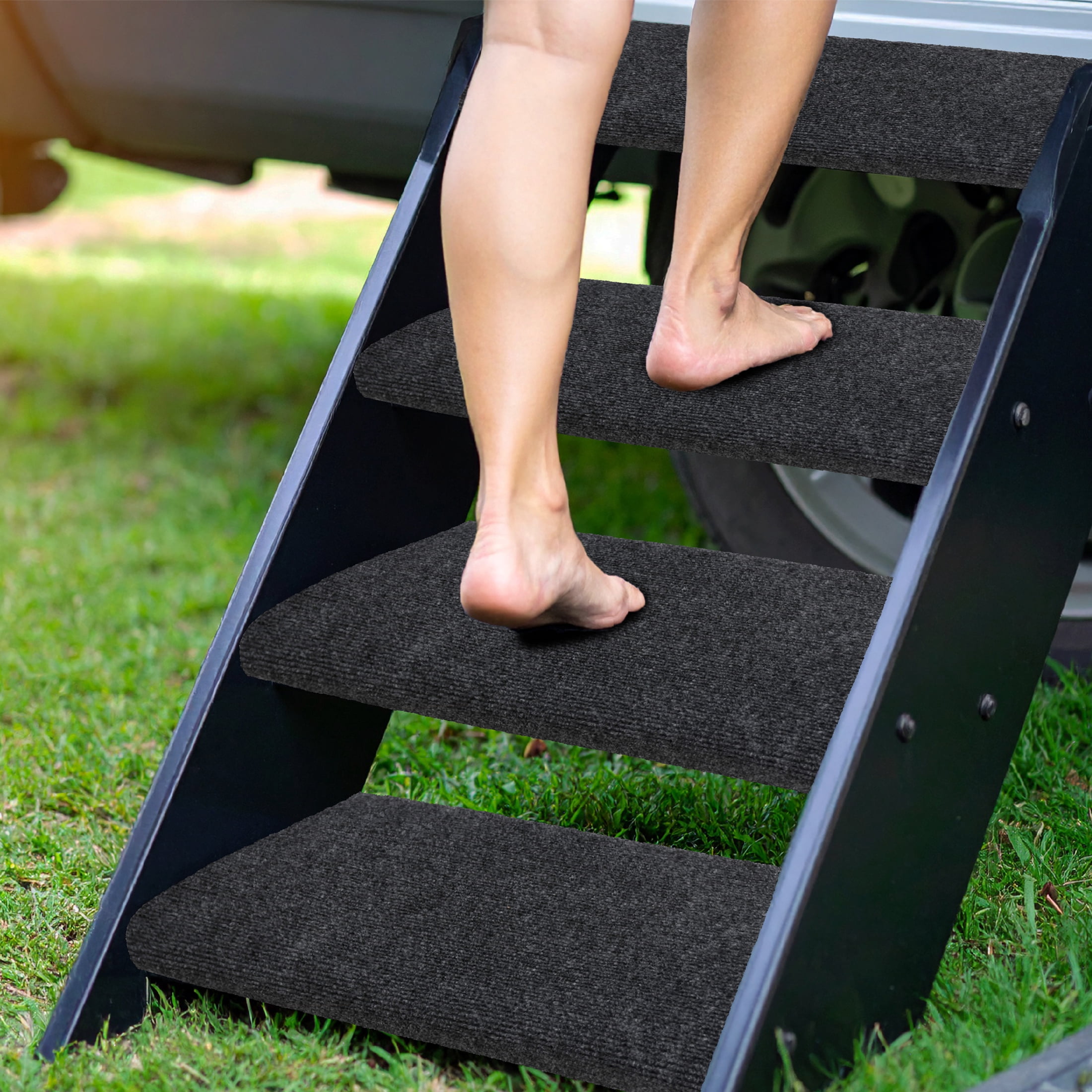 Auto Drive RV Step Mat, 18 x 18 in, Dark Gray