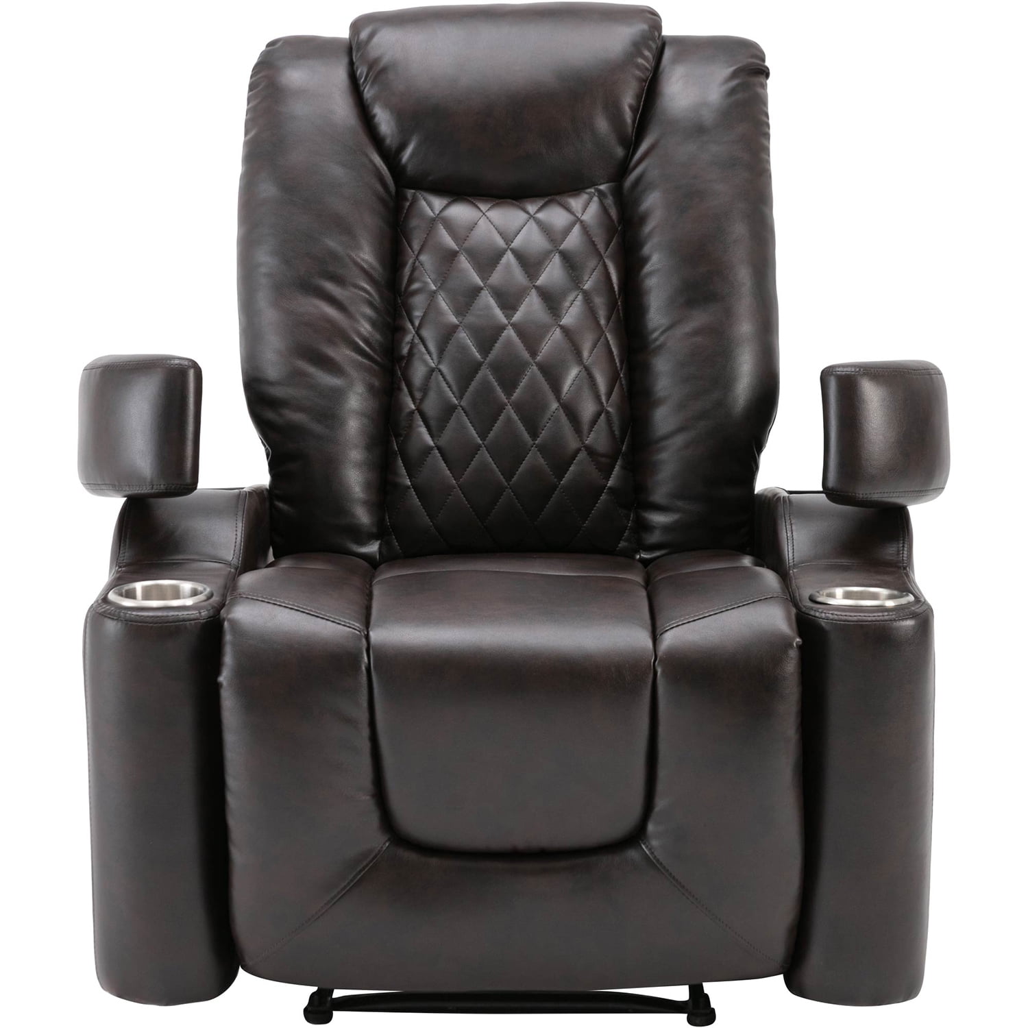 Kadyn Power Motion Recliner, Power Lift Chair with USB Charge Port and Cup Holder, PU Lounge Chair for Living Room, Brown Kadyn Power Motion Recliner, Power Lift Chair with USB Charge Port and Cup Holder, PU Lounge Chair for Living Room, Brown