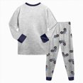 thumbnail image 5 of TOWED22 Toddler Baby Boy Fall Winter Clothes 2 Piece Graphic Long Sleeve Sweatshirt Tops + Casual Pants Outfit Set Clothing(Grey,2-3 Y), 5 of 9