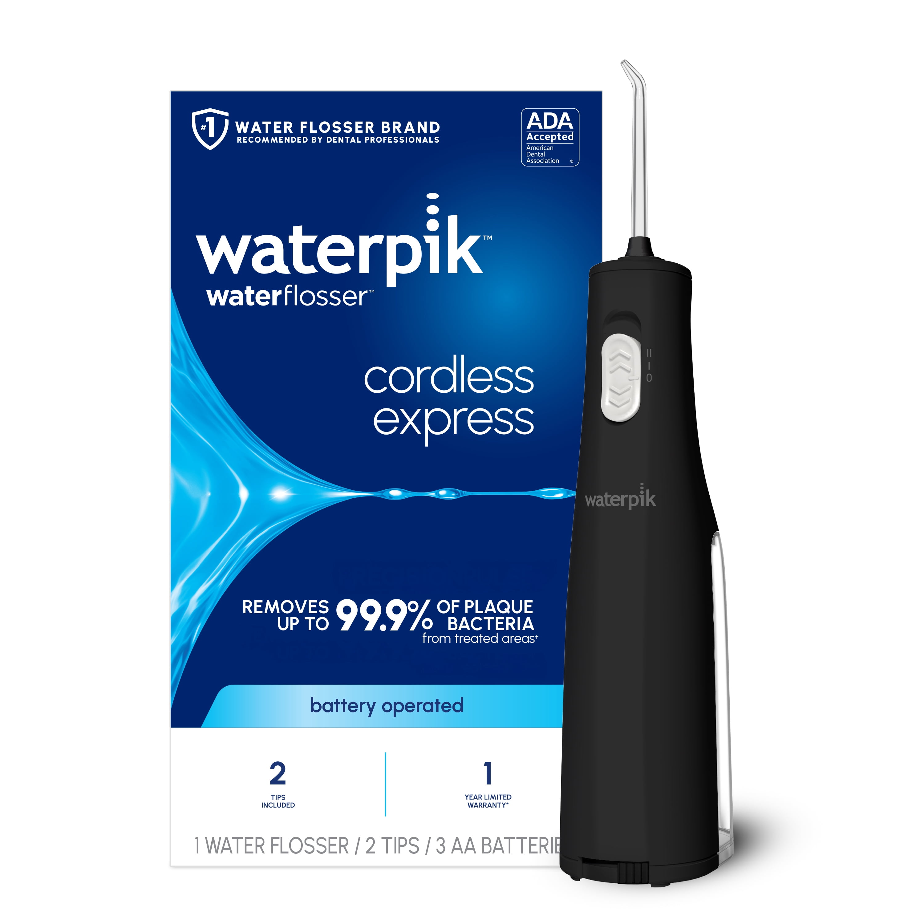 waterpik water flosser ウォーターピック Waterpik, Cordless Advanced Water Flosser, 3 Settings, 4 Tips