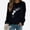Black, variant on Baqcunre Women's Dandelion Print Long Sleeve Casual Fashion Hoodie Top Womens Tops Crewneck Sweatshirts Graphic Sweatshirts for Women Womens Sweatshirt Khaki M