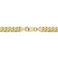 thumbnail image 3 of 14k Yellow Gold 26 Inch 7.25mm Curb Chain Necklace Pendant Charm Beveled, 3 of 8