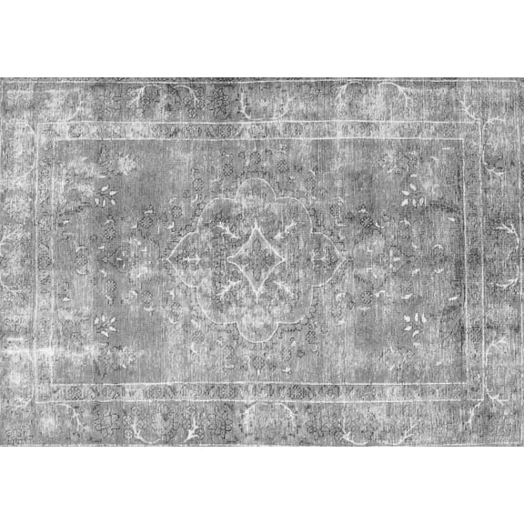 Ahgly Company Indoor Rectangle Persian Gray Traditional Area Rugs, 5' x 7'