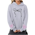 thumbnail image 2 of Byworldtasic Womens Sweatshirts Womens Oversized Bow Tie Printed Hoodies Sweatshirts Vintage Hoodies for Women 2025, 2 of 5