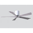 thumbnail image 3 of Irene-5H five-blade flush mount paddle fan in Brushed Nickel finish with 52” solid barn wood tone blades.&nbsp;, 3 of 7