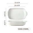 thumbnail image 2 of Cheese Baked Rice Baking Pan Oven Special Utensils Ceramic Bowl Rectangular Double Ear Microwave Plate, 2 of 7