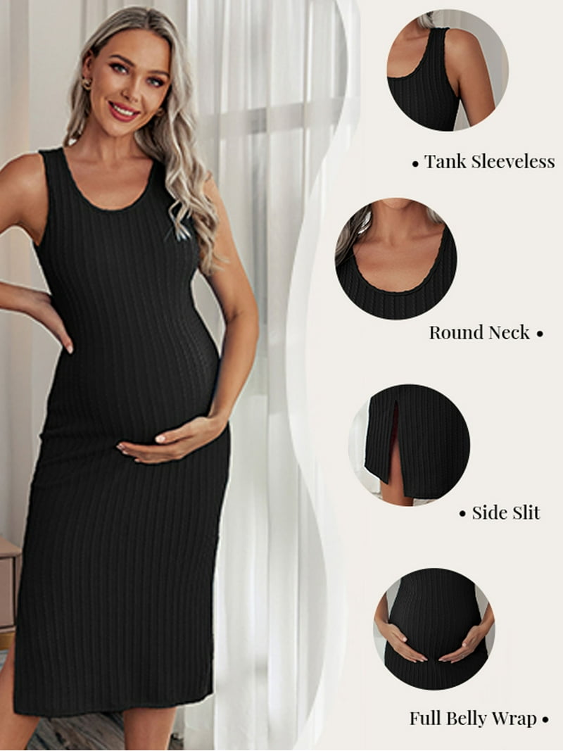Avidlove Women Maternity Dress for Baby Shower Rib Knit Black Bodycon Dress Sleeveless Tank Maternity Dress Casual Pregnancy Outfits for Photoshoot - Walmart.com Avidlove Women Maternity Dress for Baby Shower Rib Knit Black Bodycon Dress Sleeveless Tank Maternity Dress Casual Pregnancy Outfits for Photoshoot - Walmart.com