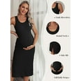 thumbnail image 3 of Avidlove Women Maternity Dress for Baby Shower Rib Knit Black Bodycon Dress Sleeveless Tank Maternity Dress Casual Pregnancy Outfits for Photoshoot, 3 of 10