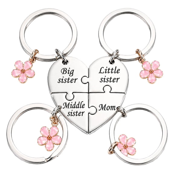 Mother Daughter Heart Matching Keyring Keychain Set Gifts For Mom Christmas Mothers Day Gifts from Daughter