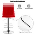 thumbnail image 6 of Set of 2 Bar Stool, Comfortable Swivel Adjustable PU Leather Bar Chair with Backrest, Soft Cushioned Seat, Footrest, Sturdy Metal Frame, Barstools for Kitchen, Pub (Black, White, Brown, Red), 6 of 8
