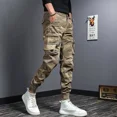 thumbnail image 3 of Pantalones cargo ajustados y holgados de estilo coreano para hombre, pantalones largos de corte regular, económicos y de diseñador de moda informal de lujo para hombre, 3 of 4