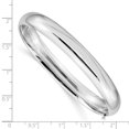 thumbnail image 3 of 14k White Gold Bracelet Bangle Women's 8 mm 7 in High Polished 8.00 Hinged, 3 of 4