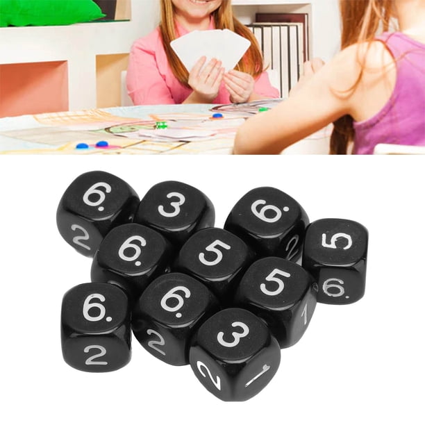 20 Dés Polyédriques Numériques 6 Faces Jaunes - Coins Ronds Pour Jeux De Société Et Éducation
