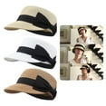 thumbnail image 2 of Adjustable Straw Sun Hat with Bowknot, Wide Brim Foldable Design for Women's Beach Travel & Holiday Essentials, 2 of 8