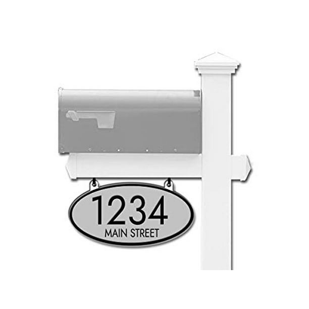 Reflective Hanging Mailbox Address Sign, Double Sided (Gray) Walmart