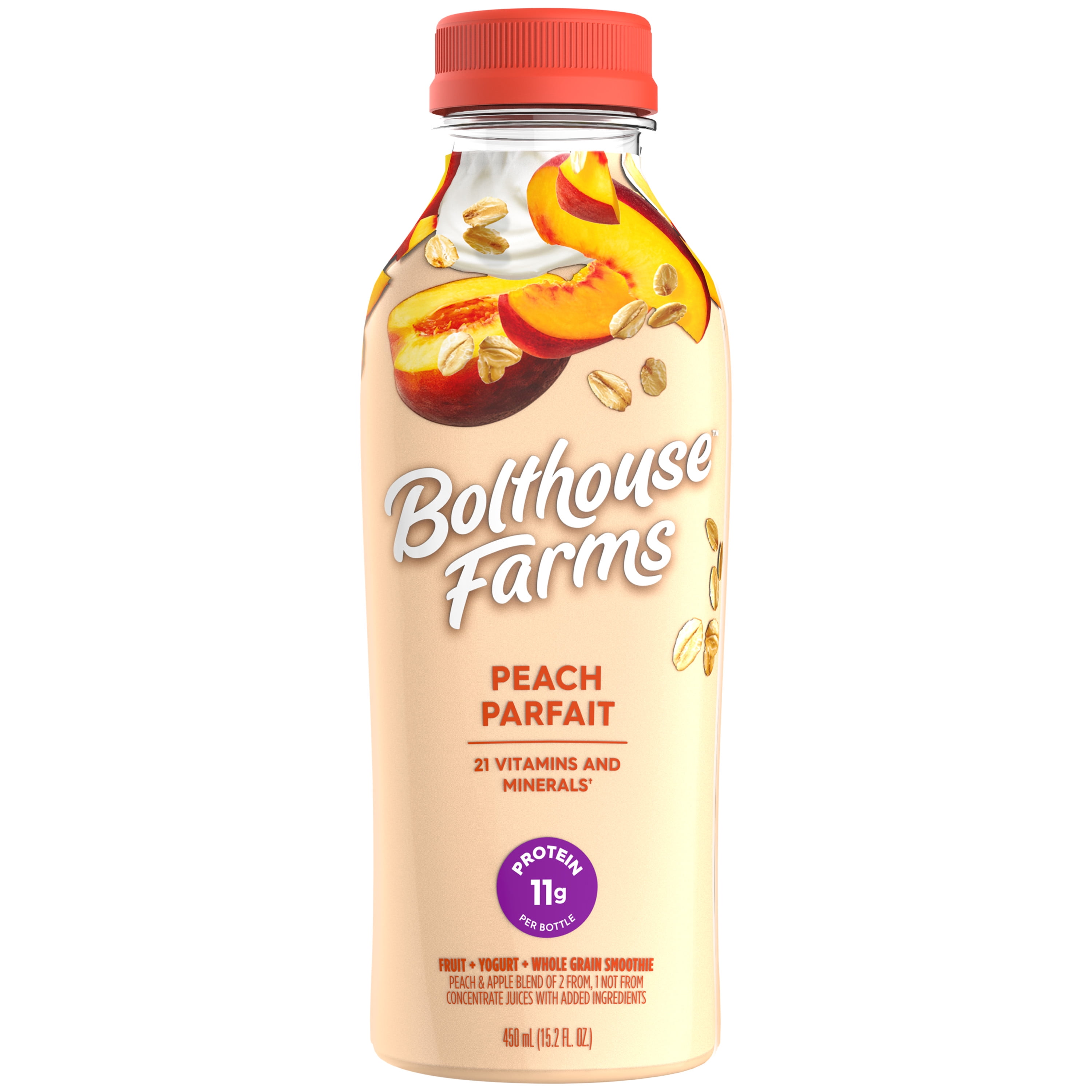 Bolthouse Farms Fruit Smoothie, Peach Parfait, 15.2 fl. oz. Bottle