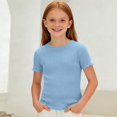 thumbnail image 5 of CFXNMZGR Kids Oversized T Shirt Girls Graphic Short Sleeve T Shirts Toddler to Big Kid (Sky Blue,9-10 Years), 5 of 5