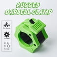 thumbnail image 3 of Graflsoa High-Strength Nylon Barbell Collars - Quick Release 2-Inch Clamps for Weightlifting & Training - Light Green (50mm, 2-Pack), 3 of 7