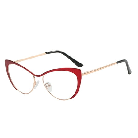 Image of ASEIDFNSA Cool Glasses for Men Studded Fashion Cat Eye Glasses Clear Lens Hot Frames for Adult