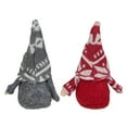 thumbnail image 3 of Set of 2 Gray and Red Santa Gnomes Hanging Christmas Ornaments 4", 3 of 4