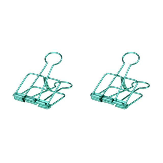 stanreset 1/2/3 20 Pieces Metal Paper Clip Anti-rust Unfading Solid Color Replacement Home Office File Examination Papers Clips Green 25mm 2PCS