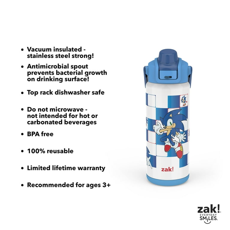 Zak Designs 32oz Recycled Stainless Steel Vacuum Insulated Chug Water Bottle - Coral