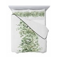 thumbnail image 7 of Quilts Twin Size Bedding Set, Sage Green Eucalyptus Leaves Lightweight Quilted Comforter, Spring Summer Botanical Floral Reversible Bedspread Coverlet with Pillow Covers for All Season, 68" x 86", 7 of 7