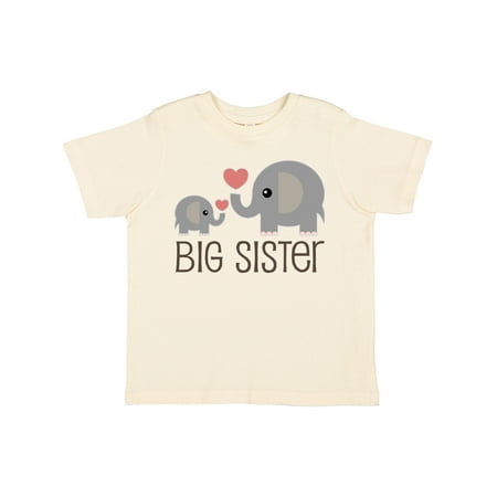 

Inktastic Big Sister Elephant Gift Toddler Toddler Girl T-Shirt