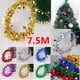 thumbnail image 2 of Oropel navideño de alambre de hierro, guirnalda de estrellas de ratán, decoración con lentejuelas brillantes, árbol de Navidad, colgante de regalo para fiesta de boda, 7,5 M, 2 of 4