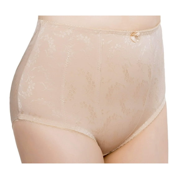 Exquisite Form 51070557A Floral Jacquard Slimming Body Shaper Panties, Medium Control, 2-Pack
